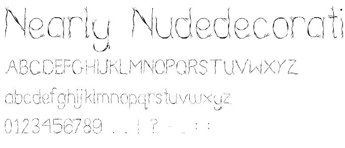 Nearly NudeDecorative font